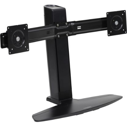 Picture of Ergotron Neo-Flex Dual LCD Lift Stand - Up to 24in Screen Support - 34 lb Load Capacity - LCD Display Type Supported - Desktop - Black