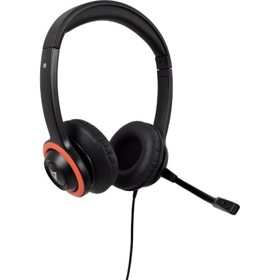 Picture of V7 Safe Sound Education K-12 Headset With Microphone, Black