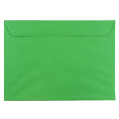 Picture of JAM Paper Booklet Envelopes, 9in x 12in, Gummed Seal, 30% Recycled, Green, Pack Of 25