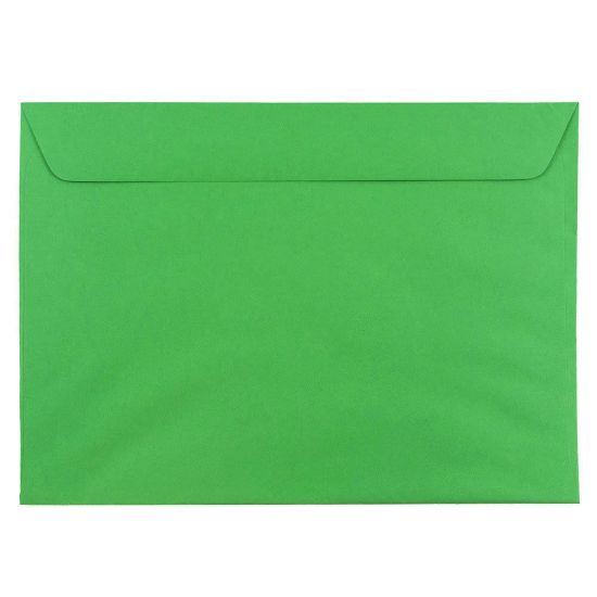 Picture of JAM Paper Booklet Envelopes, 9in x 12in, Gummed Seal, 30% Recycled, Green, Pack Of 25