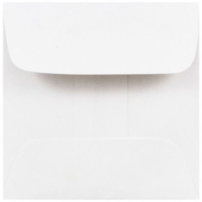 Picture of JAM Paper Square Invitation Envelopes, 2 3/8in x 2 3/8in, Gummed Seal, White, Pack Of 25