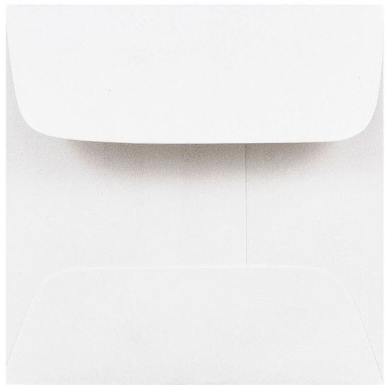 Picture of JAM Paper Square Invitation Envelopes, 2 3/8in x 2 3/8in, Gummed Seal, White, Pack Of 25