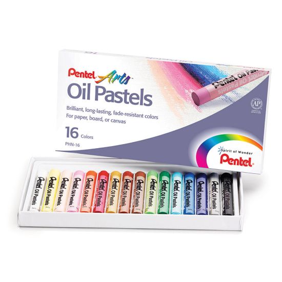 Picture of Pentel Arts Oil Pastels, Assorted Colors, Pack Of 16