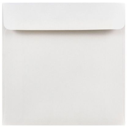 Picture of JAM Paper Square Invitation Envelopes, 6in x 6in, Gummed Seal, White, Pack Of 25