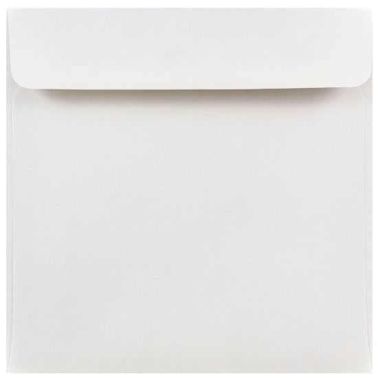 Picture of JAM Paper Square Invitation Envelopes, 6in x 6in, Gummed Seal, White, Pack Of 25