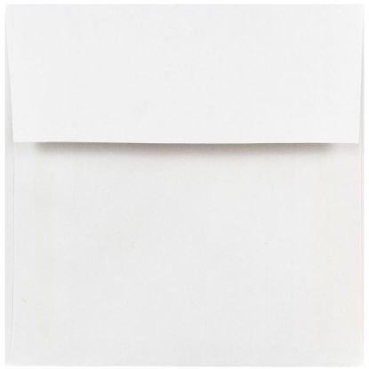 Picture of JAM Paper Square Invitation Envelopes, #5 Gummed Seal, White, Pack Of 25