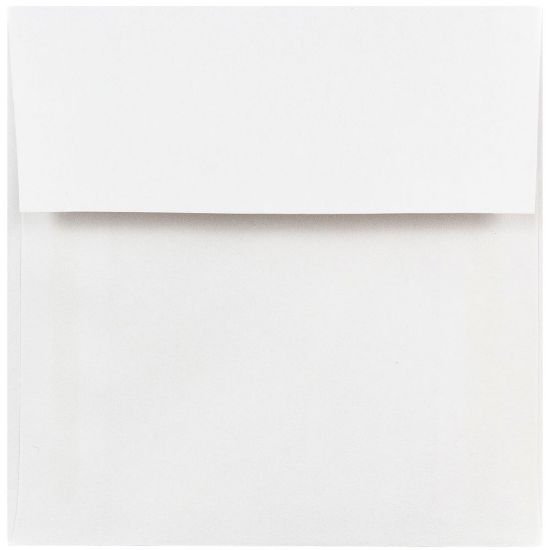 Picture of JAM Paper Square Invitation Envelopes, #5 Gummed Seal, White, Pack Of 25