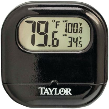 Picture of Taylor 1700 Indoor/Outdoor Digital Thermometer - Easy-to-read Measurement, Suction Cup - For Indoor, Outdoor - Black