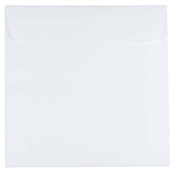 Picture of JAM Paper Square Invitation Envelopes, 6 1/2in x 6 1/2in, Gummed Seal, White, Pack Of 25