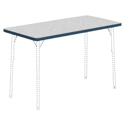 Picture of Lorell Classroom Rectangular Activity Table Top, 48inW x 24inD, Gray Nebula/Navy