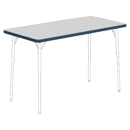 Picture of Lorell Classroom Rectangular Activity Table Top, 48inW x 24inD, Gray Nebula/Navy