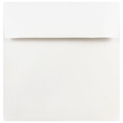 Picture of JAM Paper Square Invitation Envelopes, 8in x 8in, Gummed Seal, White, Pack Of 25