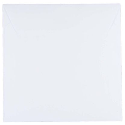 Picture of JAM Paper Square Invitation Envelopes, 7 1/2in x 7 1/2in, Gummed Seal, White, Pack Of 25