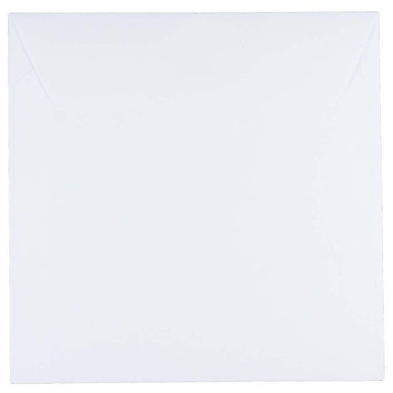 Picture of JAM Paper Square Invitation Envelopes, 7 1/2in x 7 1/2in, Gummed Seal, White, Pack Of 25