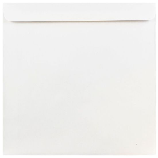 Picture of JAM Paper Square Invitation Envelopes, #9, Gummed Seal, White, Pack Of 25