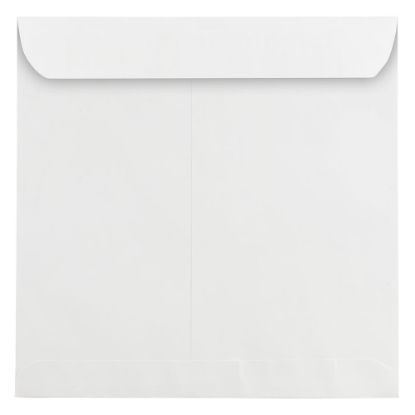 Picture of JAM Paper Square Invitation Envelopes, 11 1/2in x 11 1/2in, Gummed Seal, White, Pack Of 25