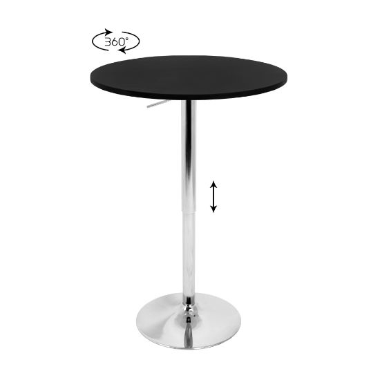 Picture of LumiSource Adjustable Bar Table, Silver/Black