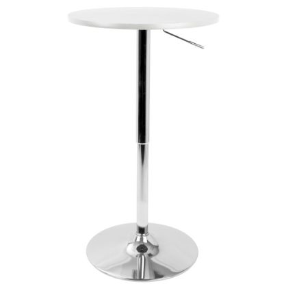 Picture of LumiSource Adjustable Bar Table, Silver/White