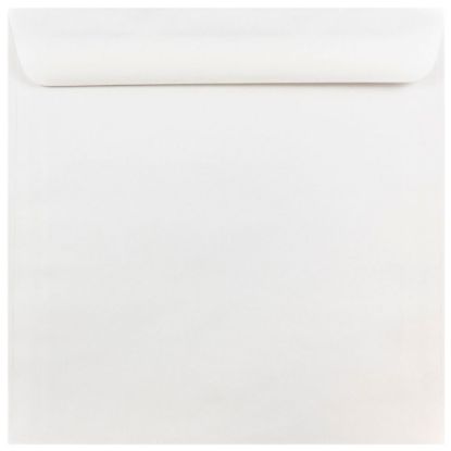 Picture of JAM Paper Square Invitation Envelopes, 10in x 10in, Gummed Seal, White, Pack Of 25