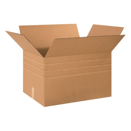 Picture of Partners Brand Multi-Depth Corrugated Boxes, 24in x 18in x 18in, Kraft, Bundle of 15