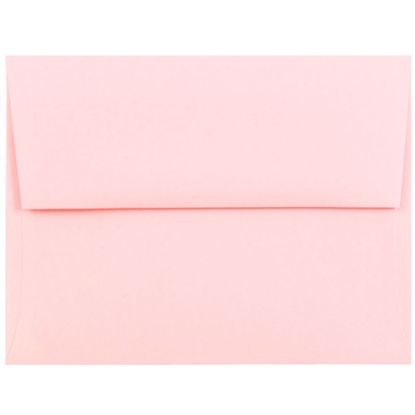 Picture of JAM Paper Booklet Invitation Envelopes, A2, Gummed Seal, Baby Pink, Pack Of 25