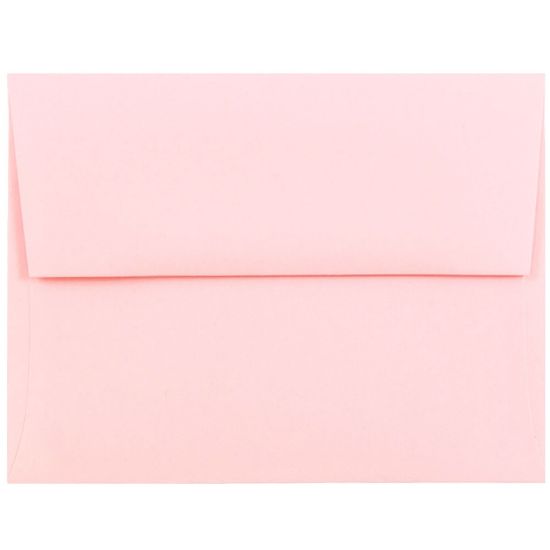 Picture of JAM Paper Booklet Invitation Envelopes, A2, Gummed Seal, Baby Pink, Pack Of 25