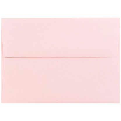 Picture of JAM Paper Booklet Invitation Envelopes, A6, Gummed Seal, Light Baby Pink, Pack Of 25