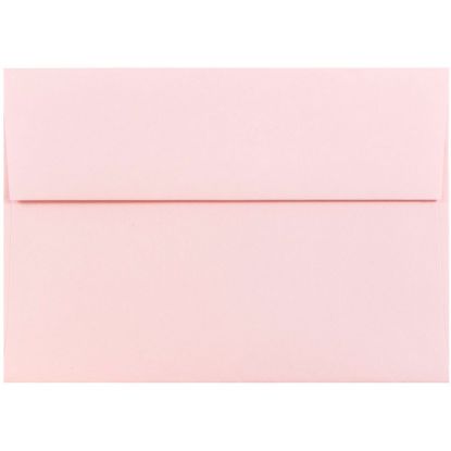 Picture of JAM Paper Booklet Invitation Envelopes, A7, Gummed Seal, Light Baby Pink, Pack Of 25