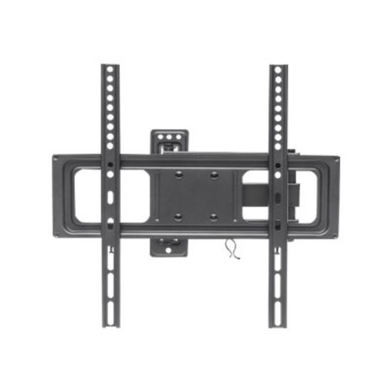 Picture of Manhattan TV & Monitor Mount, Wall, Full Motion, 1 screen, Screen Sizes: 32-55in, Black, VESA 100x100 to 400x400mm, Max 35kg, LFD, Tilt & Swivel with 3 Pivots, Lifetime Warranty - Bracket - for LCD TV / curved LCD TV - steel - black