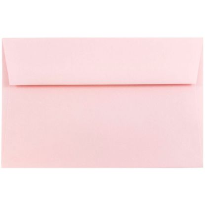 Picture of JAM Paper Booklet Invitation Envelopes, A9, Gummed Seal, Light Baby Pink, Pack Of 25