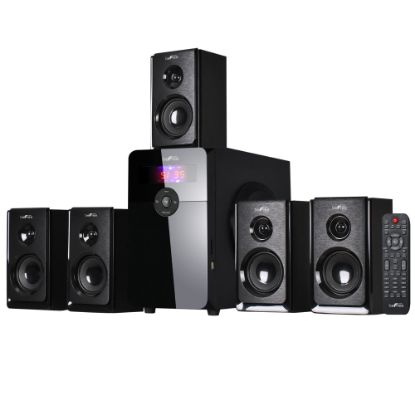 Picture of BeFree Sound BFS-450 5.1-Channel Bluetooth Surround Sound Speaker System, 19inH x 22inW x 12-1/2inD, Black, 99595499M