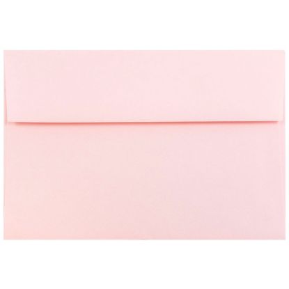 Picture of JAM Paper Booklet Invitation Envelopes, A8, Gummed Seal, Light Baby Pink, Pack Of 25