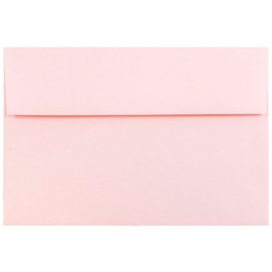 Picture of JAM Paper Booklet Invitation Envelopes, A8, Gummed Seal, Light Baby Pink, Pack Of 25