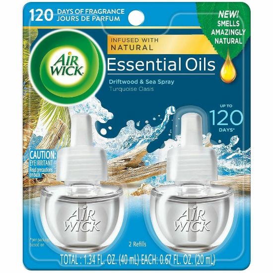 Picture of Air Wick Life Scents Scented Oil Warmer Refill, 0.67 Oz, Turquoise Oasis, Pack Of 2