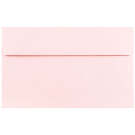 Picture of JAM Paper Booklet Invitation Envelopes, A10, Gummed Seal, Baby Pink, Pack Of 25