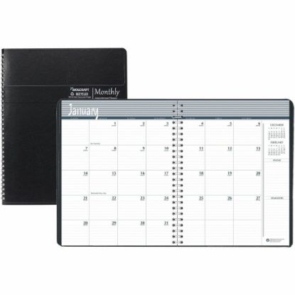 Picture of SKILCRAFT 14-Month Appointment Planner - Monthly - 14 Month - December - January - 1 Month Double Page Layout - Black