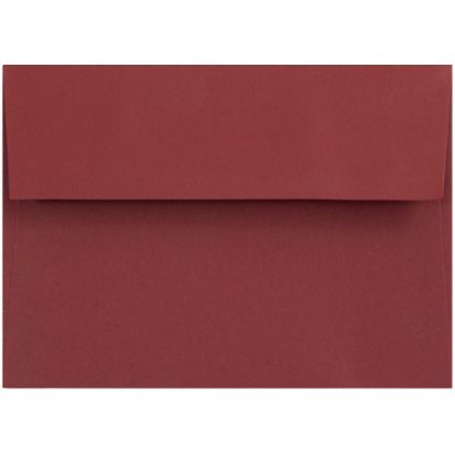 Picture of JAM Paper Booklet Envelopes, #4 Bar (A1), Gummed Seal, Dark Red, Pack Of 25