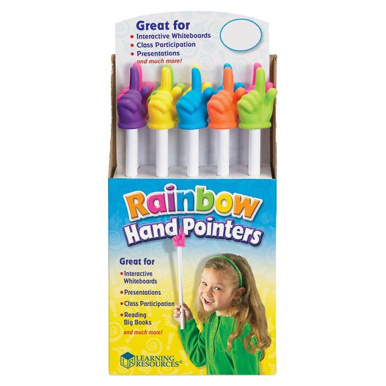 Picture of Learning Resources 15in Rainbow Hand Pointers, Set of 10