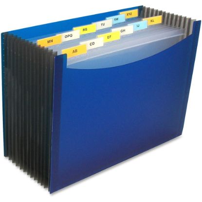 Picture of C-Line 13-Pocket Polypropylene Expanding File With 12 Dividers, 9in Expansion, Letter Size, Blue