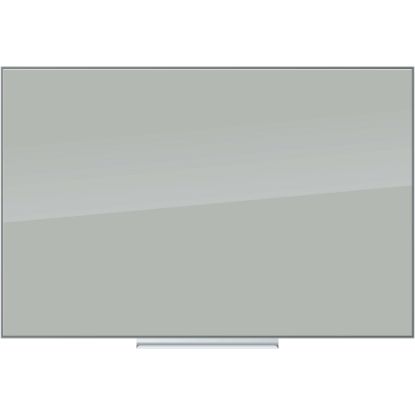 Picture of U Brands Floating Non-Magnetic Glass Dry-Erase Board, 36in X 24in, Gray Surface, Frameless, Actual Size 35in X 23in (2906U00-01)