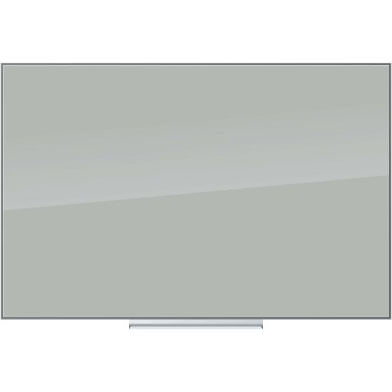 Picture of U Brands Floating Non-Magnetic Glass Dry-Erase Board, 36in X 24in, Gray Surface, Frameless, Actual Size 35in X 23in (2906U00-01)