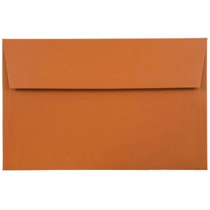 Picture of JAM Paper Booklet Invitation Envelopes, A8, Gummed Seal, Dark Orange, Pack Of 25