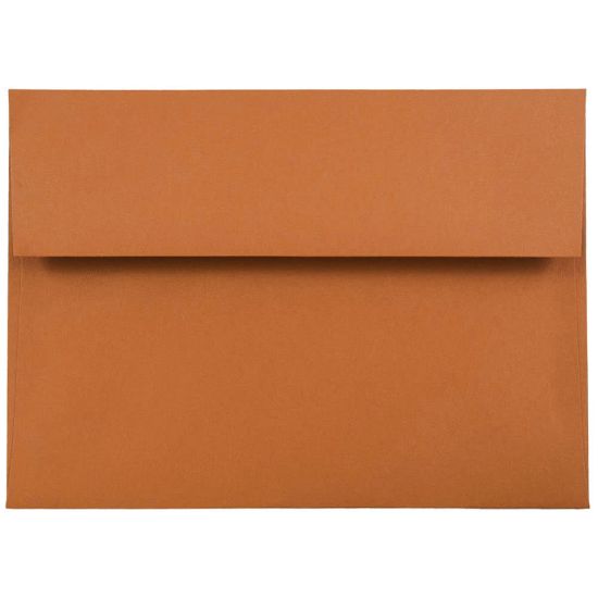 Picture of JAM Paper Booklet Invitation Envelopes, A7, Gummed Seal, Dark Orange, Pack Of 25