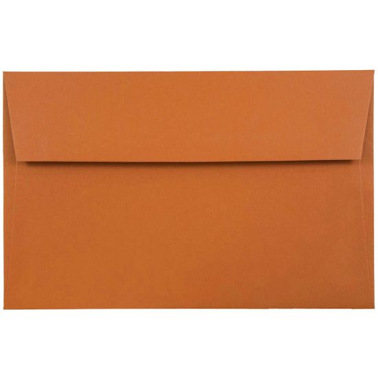 Picture of JAM Paper Booklet Invitation Envelopes, A9, Gummed Seal, Dark Orange, Pack Of 25