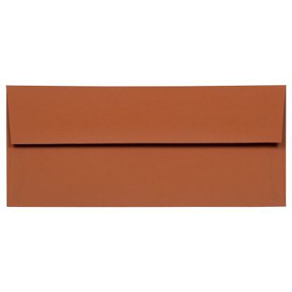 Picture of JAM Paper Booklet Envelopes, #10, Gummed Seal, Dark Orange, Pack Of 25