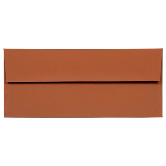 Picture of JAM Paper Booklet Envelopes, #10, Gummed Seal, Dark Orange, Pack Of 25