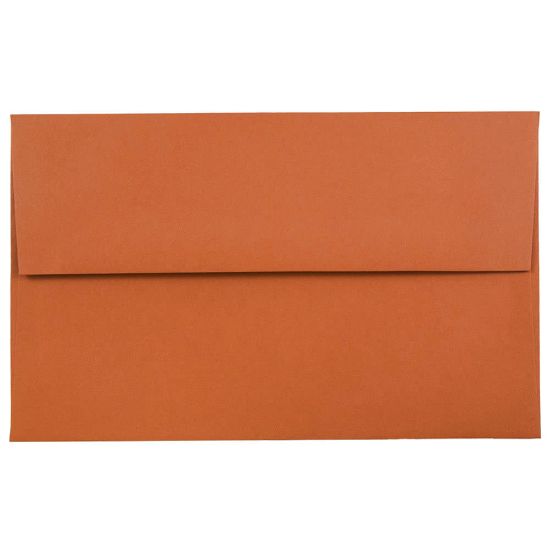 Picture of JAM Paper Booklet Invitation Envelopes, A10, Gummed Seal, Dark Orange, Pack Of 25