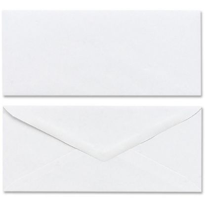 Picture of Mead Plain White Envelopes - Business - #10 - 4 1/8in Width x 9 1/2in Length - Gummed - 50 / Box - White