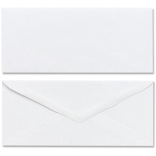 Picture of Mead Plain White Envelopes - Business - #10 - 4 1/8in Width x 9 1/2in Length - Gummed - 50 / Box - White