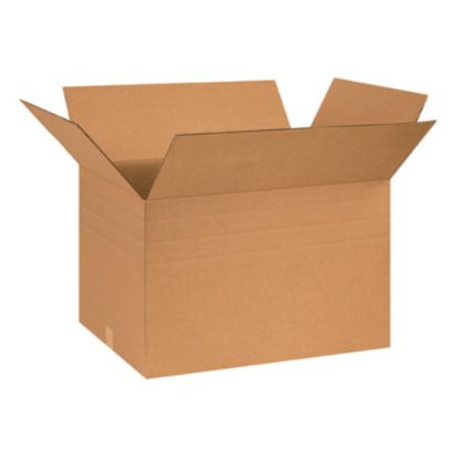 Picture of Partners Brand Multi-Depth Corrugated Boxes, 26in x 18in x 16in, Kraft, Bundle of 10